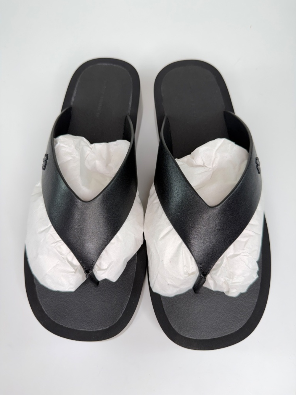 Tory Burch Women's Leather Platform Flip-Flop - Black - Picture 6 of 8